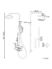 Beliani Wannenarmaturen CATAMARCA in Silber - (W) 23 x (H) 85 x (L) 38 cm