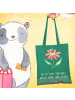 Mr. & Mrs. Panda Schulterbeutel Hummel Blume mit Spruch in Mint