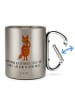 Mr. & Mrs. Panda Tasse Fuchs Lord mit Spruch in Silber