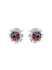Luxenter Multicoloured Zirconia and Metal Alloy Earrings with Rhodium Finish - Necoatl