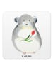 Mr. & Mrs. Panda Tischuntersetzer Chinchilla Blume ohne Spruch in Weiß