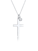 Elli Halskette 925 Sterling Silber Kreuz in Silber