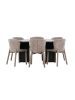 ebuy24 Essgruppe Strada (6-teilig) Schwarz 120 x 120 cm
