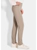 GOLDNER Kurzgröße:  Slim Fit Hose BELLA mit Schlupfbund in beige
