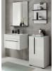 Furn.Design Badmöbel-Set weiß Hochglanz, schwarz, Kombination mit Waschbecken