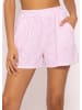 SASSYCLASSY Musselin Shorts gestreift in Pink, Weiß