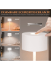 ZMH Tischleuchte LED in weiß rund Touch Dimmbar IP44 Tragbare Kabelloses Nachtlampe
