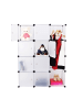Wisam® Modulares Schuhregal 5 Fächer transparent Stecksystem