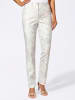 Cosma Jeans in ecru-taupe-bedruckt