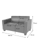 MCW 2er-Set 2er Sofa Moncalieri, Dunkelgrau