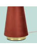 relaxdays Tischlampe in Aprikot/ Gold - (H)47 x Ø 30 cm