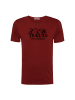GreenBomb T-Shirt Animal Stay Grounded in Burgunder
