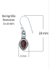 mantraroma 925er Silber - Ohrringe (L) 12 x (B) 28 mm mit Granat facettiert