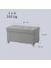 SONGMICS Sitzhocker Melisa in Hellgrau - (B)76.1 x (H)40.1 x (T)38.1 cm