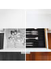 relaxdays Besteckkasten in Schwarz - (B)46 x (H)5 x (T)28 cm
