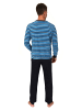 NORMANN Frottee Schlafanzug lang Pyjama RingelMuster - 82367 in marine