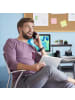 relaxdays Computertisch in Schwarz - (B)105 x (H)98 x (T)55 cm