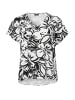 VIA APPIA DUE  Shirt Feminines T-Shirt mit floralem, zweifarbigem Allover-Muster in schwarz / ecru