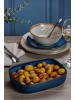 Mason Cash MASON CASH | Auflaufform, rechteck, RUSTIC CHARM, blau, 1 ,2 LL