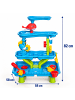 relaxdays Wasserspieltisch "4 Etagen" in Bunt - (B)58 x (H)82 x (T)58 cm