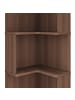 ABRIHOME Eckbücherregal in Braun L Form 63,5x45x175 cm mit LED App Steuerung 5 Ebenen