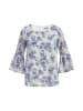 Usha Damen Bluse in Blau Weiss