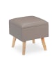 relaxdays Sitzhocker in Grau - (B)40x (H)40 x (T)40 cm