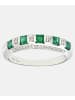 Diamant L'éternel Eternity-Ring aus 375 Weißgold mit Diamant mit Smaragd