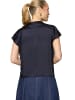 Zero  Satin-Bluse mit Kragen in Deep Sky