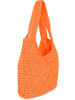 styleBREAKER Papierstroh Beuteltasche in Orange