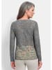 GOLDNER Kurzgröße:  Jerseyshirt mit Paisley-Druck in graugrün / gemustert