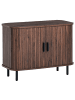 Beliani Sideboard BRADLEY in Braun/Schwarz - (W) 80 x (H) 60 x (L) 40 cm