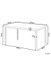 Beliani Esszimmertisch LAREDO in Schwarz/Braun - (W) 90 x (H) 75 x (L) 150 cm