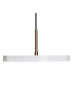 Beliani Tischleuchten EVENLODE in Weiß/Messing - (W) 30 x (H) 120 x (L) 30 cm