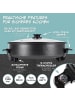 Gourmet Maxx Party-Pfanne elektrisch 1500W schwarz mit Deckel Schwarz
