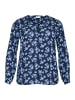 KAFFE curve Langarm-Bluse KCami Regular fit in Midnight M./Ebb&Flow Flower