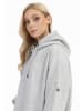 DreiMaster Damen Oversize Sweatshirtkleid in Hellgrau Melange