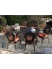 Beliani Gartentisch LIZZANO in Braun/Orange - (W) 102 x (H) 72 x (L) 165 cm