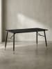 KADIMA DESIGN Esszimmertisch 140x80x76 cm Esstisch in Marmor-Optik Modern, in Schwarz