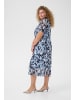 KAFFE curve Kleid KCelona Regular fit in Blue Flower Print