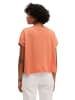 Marc O'Polo Ärmelloser Feinstrick-Pullover loose in Warm Orange