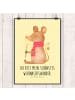 Mr. & Mrs. Panda Plakat Maus Weihnachten mit Spruch in Gelb Pastell