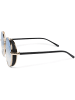 styleBREAKER Runde Sonnebrille in Gold / Blau Verlauf