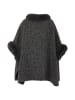 osha Damen Poncho in Beige Grau