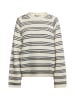 DreiMaster Damen Strickpullover in Wollweiss Marine