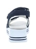 WALDLÄUFER Keilsandalette in blau