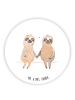 Mr. & Mrs. Panda Kühlschrankmagnet Faultier Pärchen ohne Spruch in Weiß