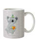 Mr. & Mrs. Panda Kaffeebecher Koala Geschenk ohne Spruch in Grau Pastell