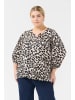 KAFFE curve Langarm-Bluse KCmegda in Brown Leopard