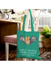 Mr. & Mrs. Panda Strandtasche Fledermaus Flügel mit Spruch in Mint